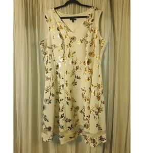 Lane Bryant White Fit and Flare Dress (size 22/24)